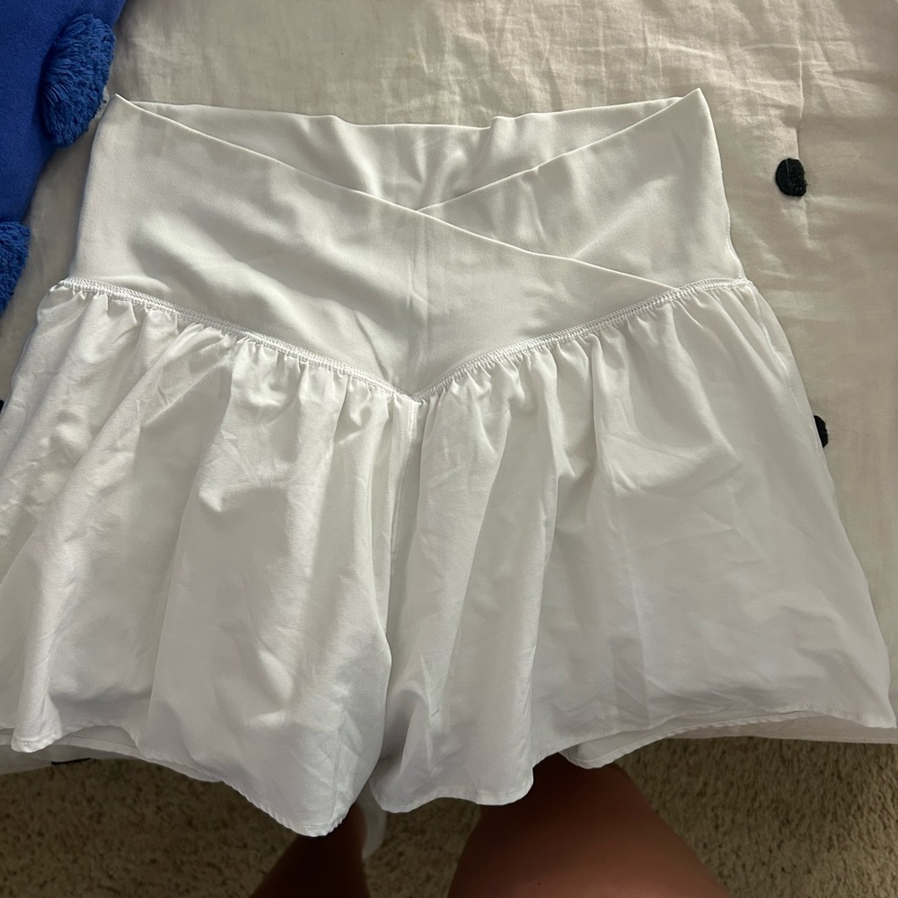 Aerie Crisp White Athletic Shorts
